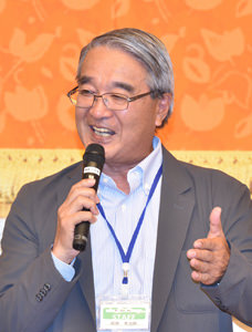 懇親会閉会挨拶　萩原 孝治郎相談役（24回生）